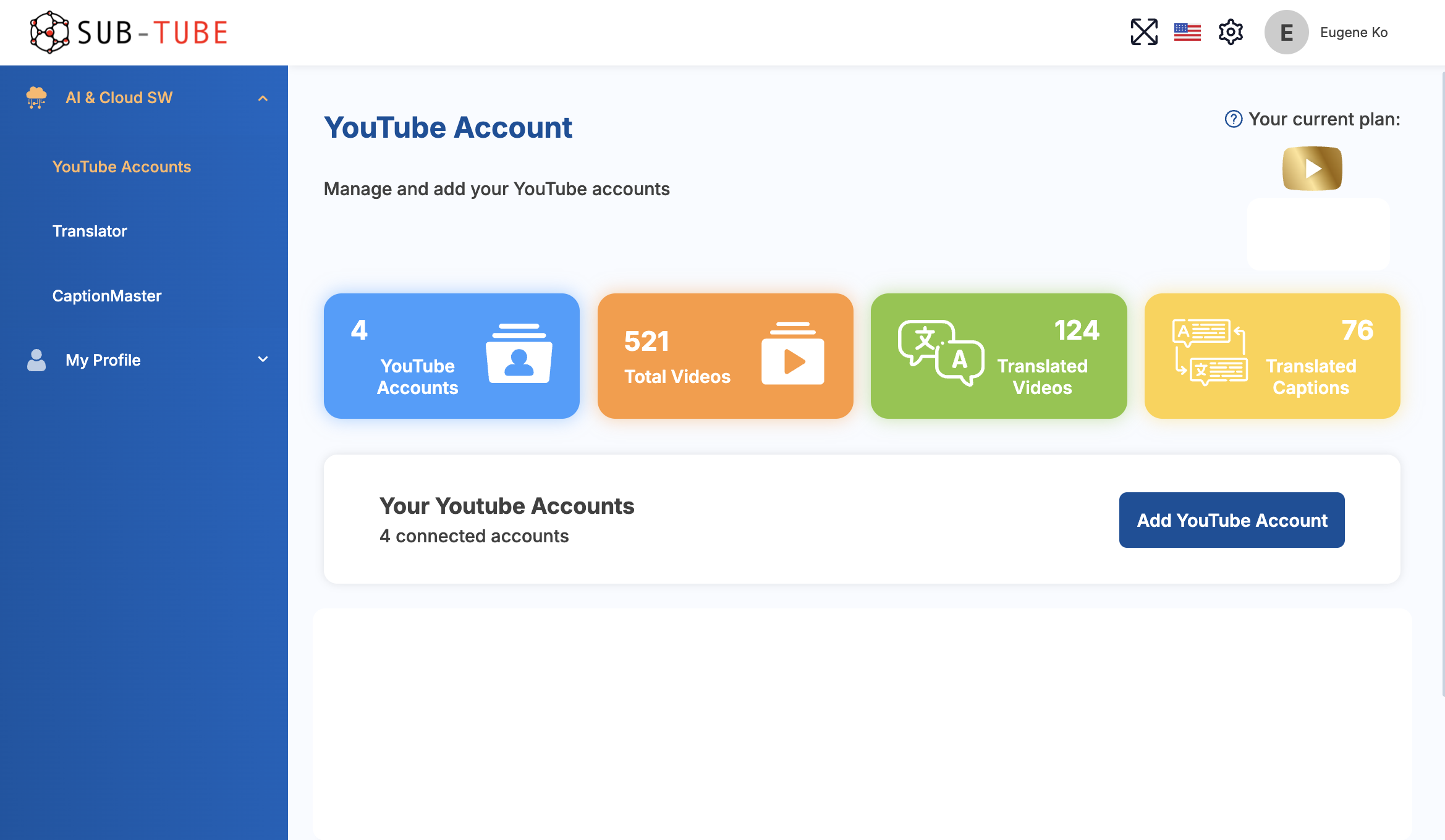 Sub-tube Dashboard Interface
